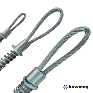 Piola de seguridad de acero inoxidable para uso industrial. Kawmaq
