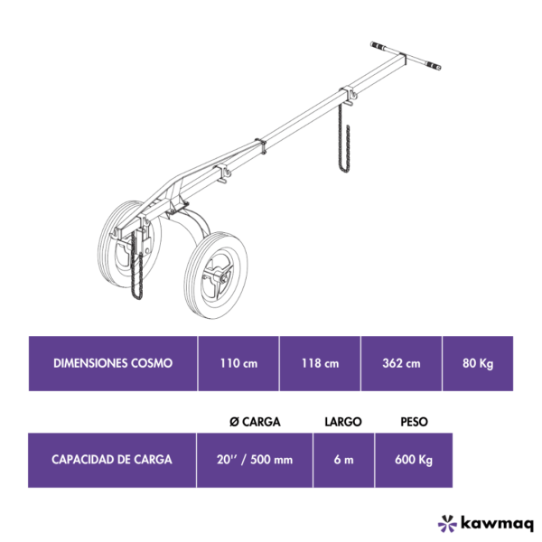 Carro Transportador de Tuberías COSMOS - Imagen 4