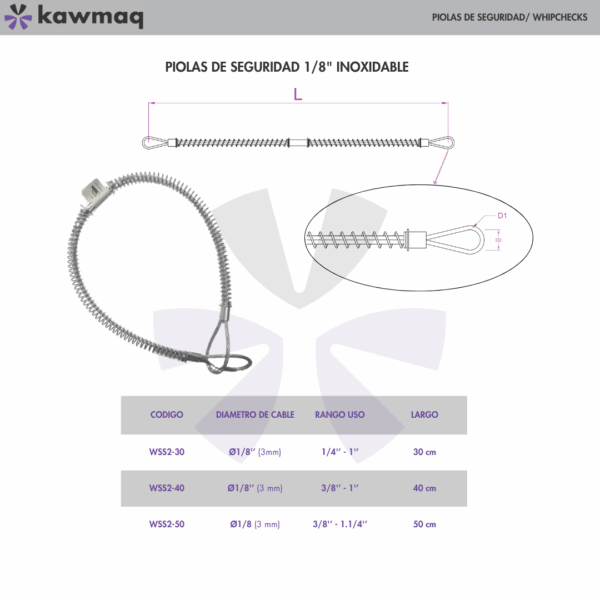 Piola de seguridad inoxidable - Imagen 3