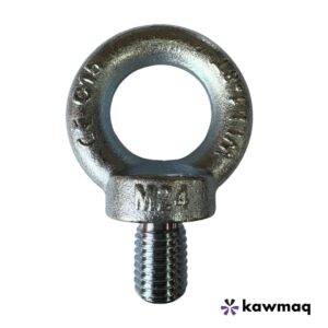 perno ojo M-279 de acero, utilizado para suspensión y anclaje en trabajos industriales y de construcción.