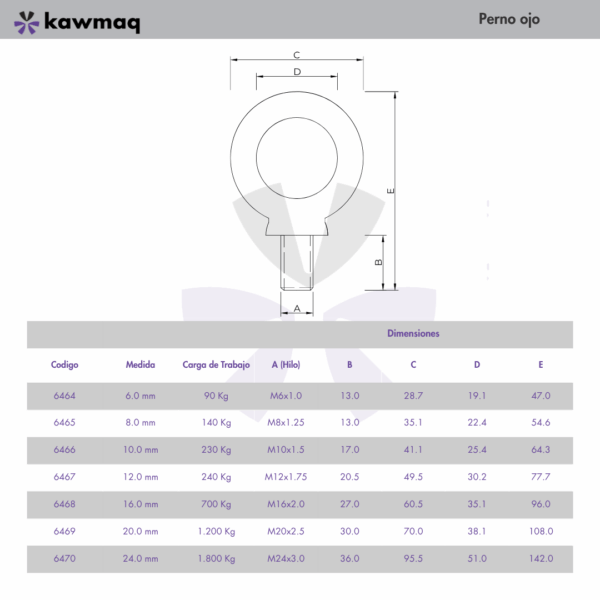 Perno ojo M-279 - Imagen 2