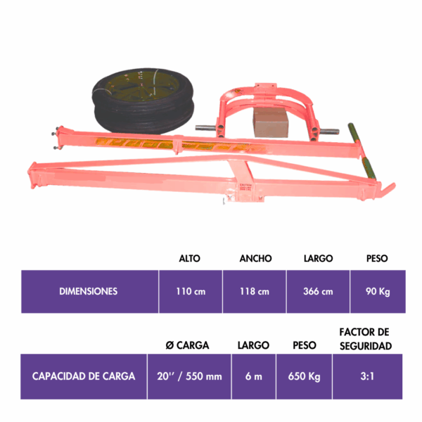 CARRO TRANSPORTADOR DE TUBERIAS - Imagen 2