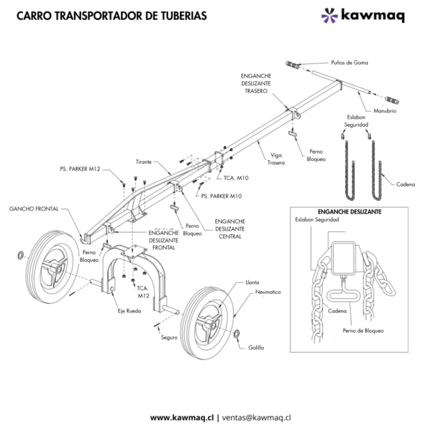 CARRO TRANSPORTADOR DE TUBERIAS - Imagen 3