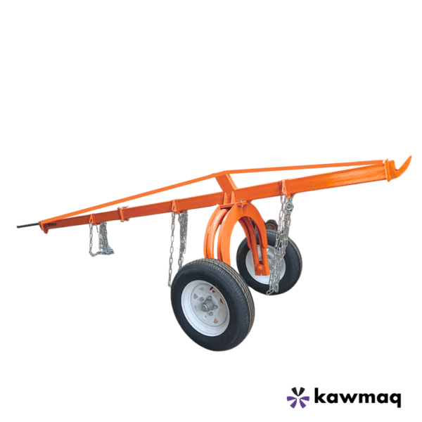 Carro transportador metálico con ruedas reforzadas, capacidad máxima de 650 kg, ideal para transporte de materiales pesados.